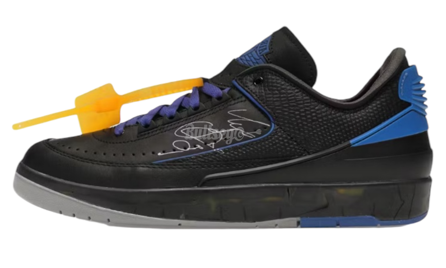 Air Jordan 2 Retro Low x Off-White "Black Blue" (PreOwned) (No Box)-Bullseye Sneaker Boutique