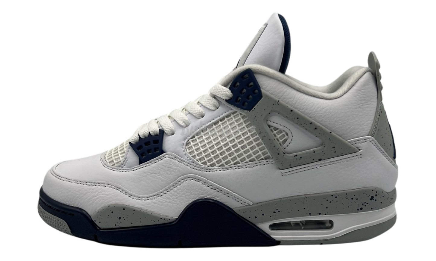 Air Jordan 4 Retro "White Midnight Navy" (PreOwned)-Bullseye Sneaker Boutique