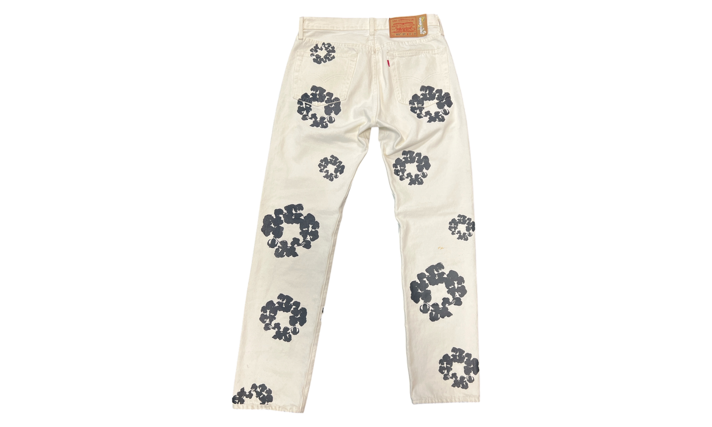 Denim Tears x Levi's Cotton Wreath Jeans White (PreOwned)