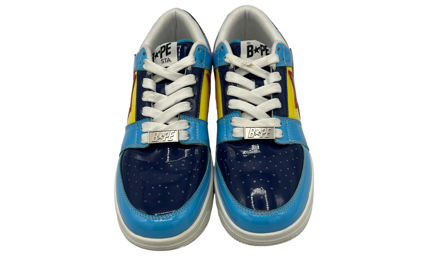 Bapesta Low "Color Block Yellow Navy Blue" (PreOwned)