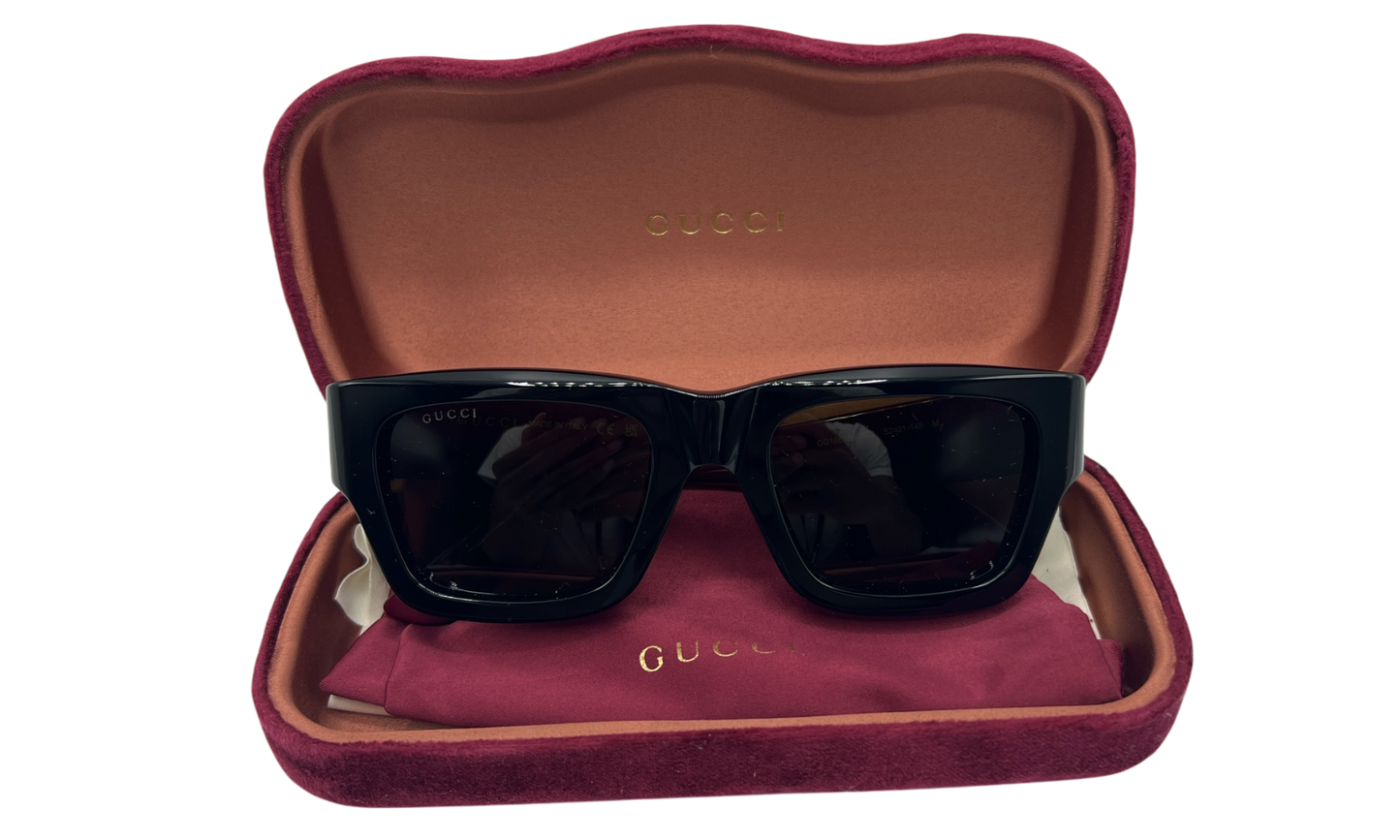 Gucci Mens Rectangular-Frame Sunglasses (PreOwned)