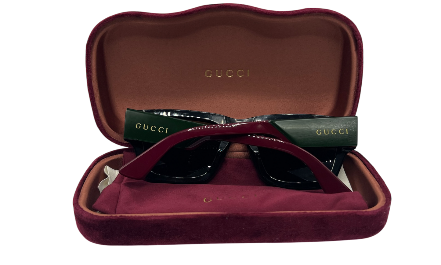Gucci Mens Rectangular-Frame Sunglasses (PreOwned)