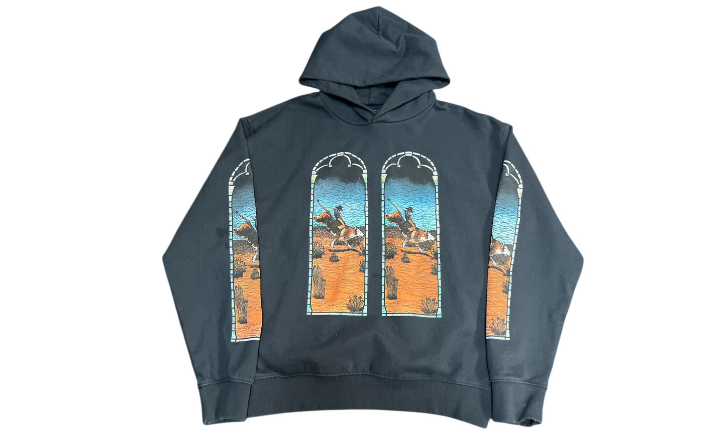 Who Decides War x EST Gee Stained Glass Black Hoodie (Preowned)-Bullseye Sneaker Boutique