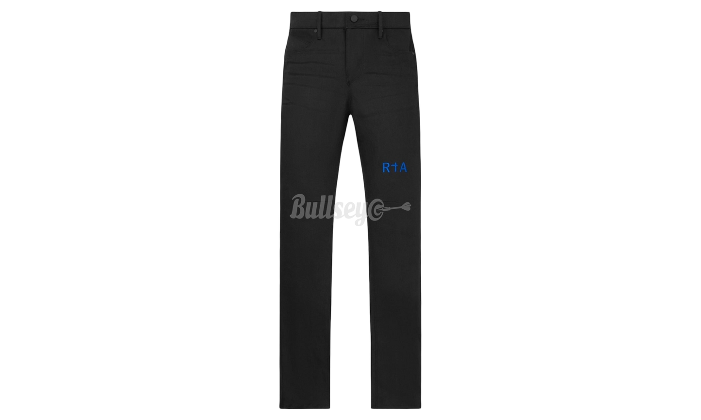 RTA Bryant Black Blue Long Cross Skinny Jeans