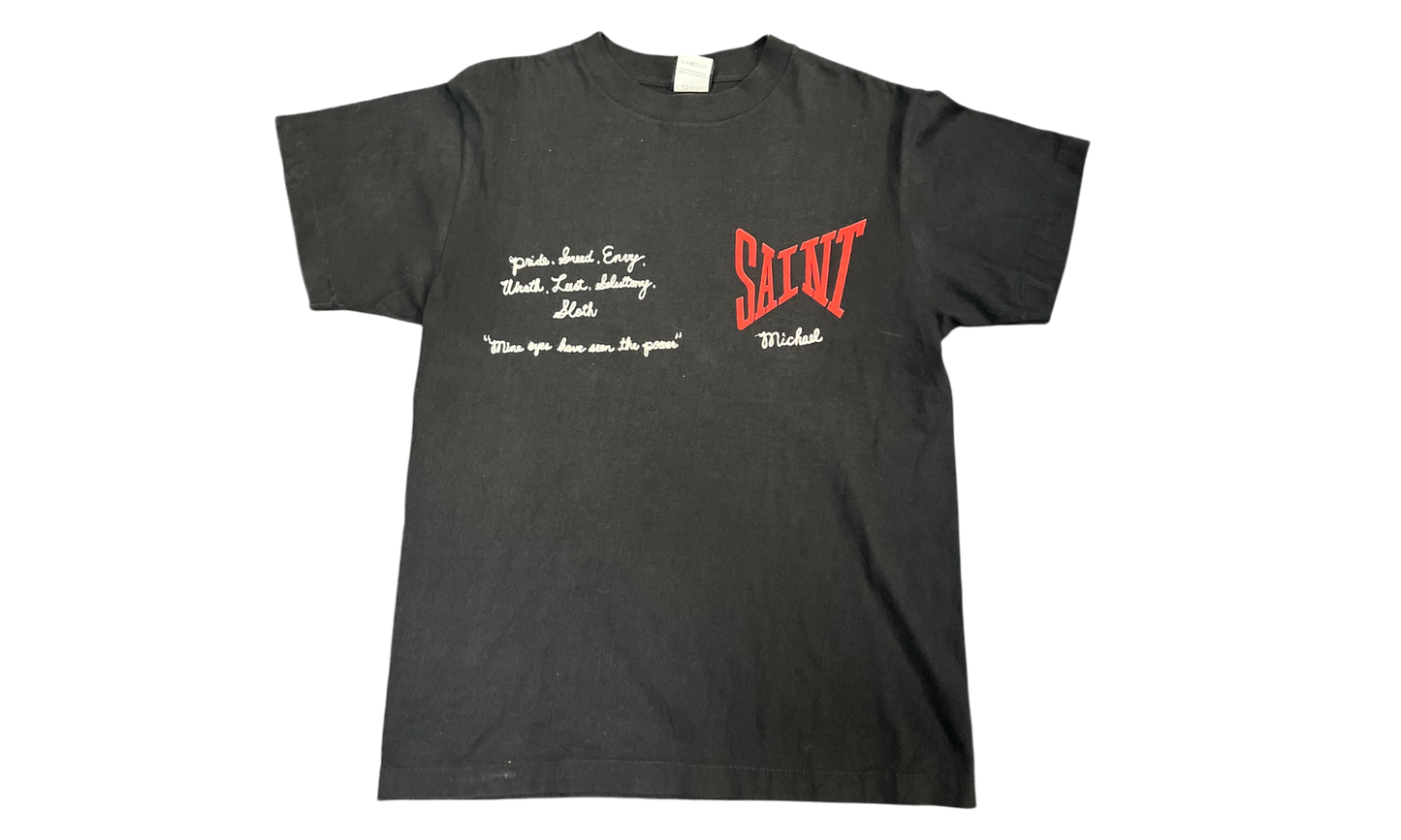 Saint Michael Logo Black T-Shirt (PreOwned)