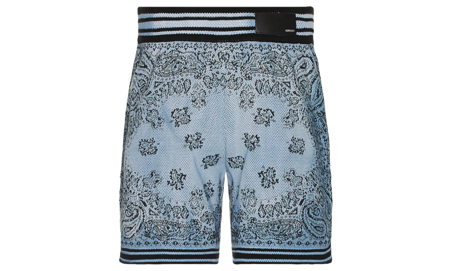 Amiri Blue Bandana Shorts