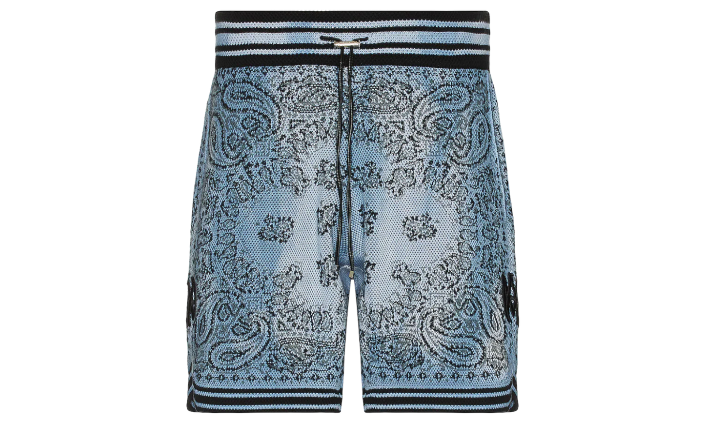 Amiri Blue Bandana Shorts