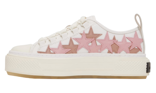 Amiri White/Pink Stars Low-Bullseye Sneaker Boutique