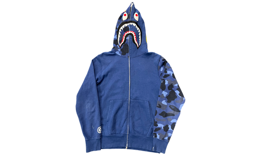 Bape Blue Half Camo Full Zip Hoodie (PreOwned)