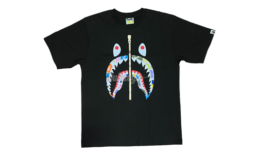 Bape Brown Shark Multi Color Camo Zip-Up T-Shirt-Bullseye Sneaker Boutique