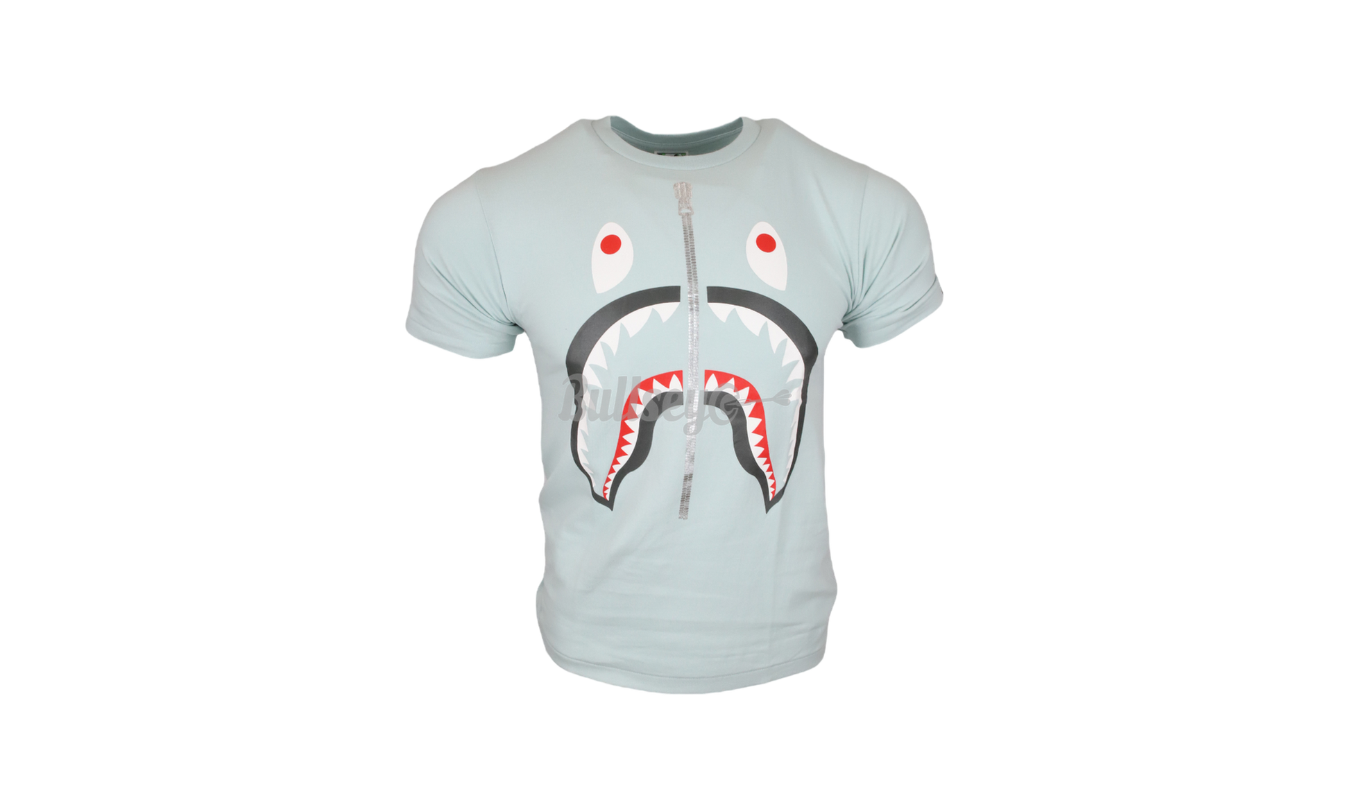 Bape Light Blue Shark Zip-Up T-shirt-Bullseye Sneaker Boutique