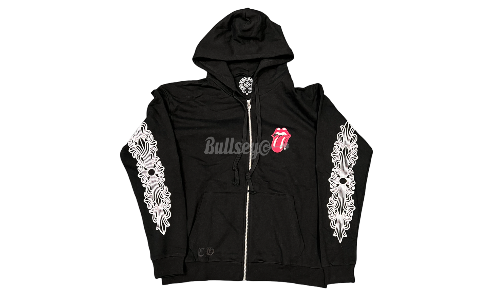 Chrome Hearts Rolling Stones Red Black Zip Up Hoodie-Bullseye Sneaker Boutique