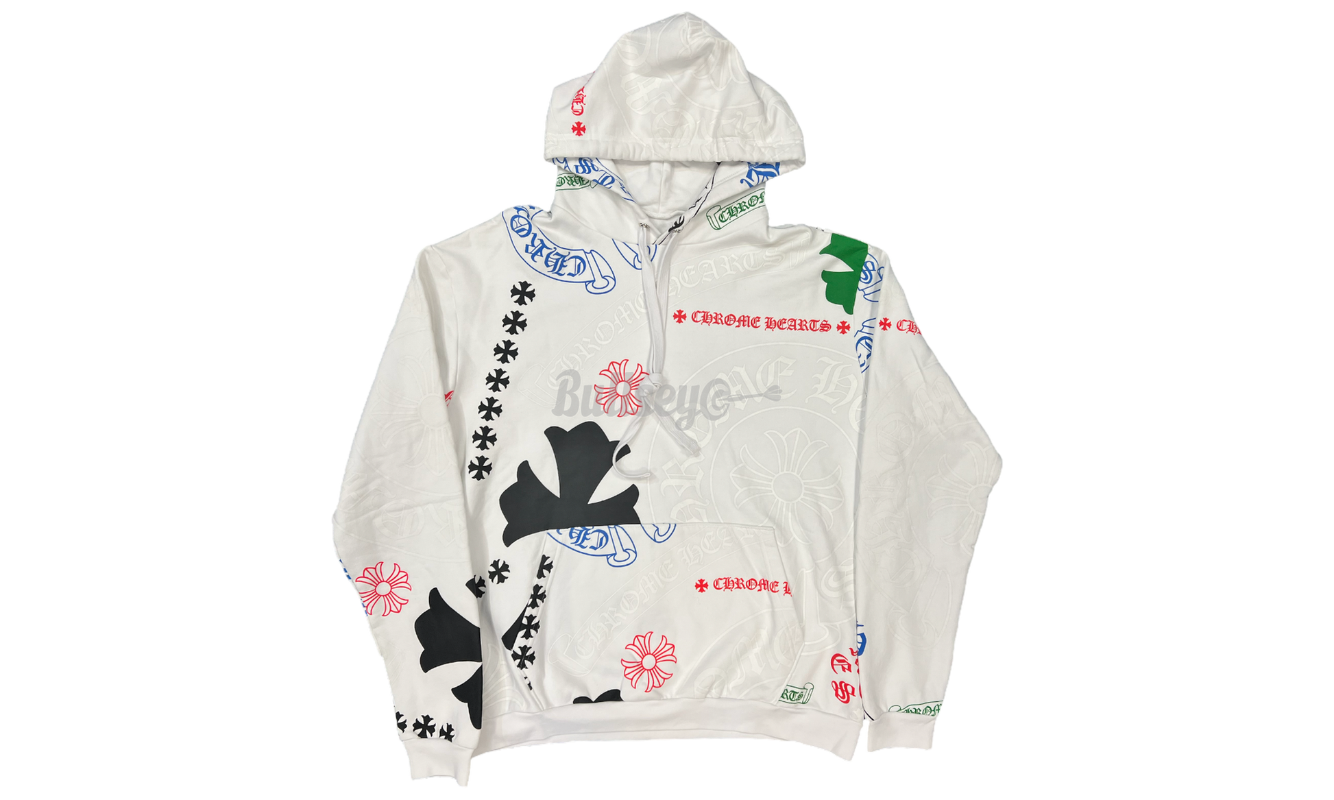 Chrome Hearts Stencil White Hoodie-Bullseye Sneaker Boutique