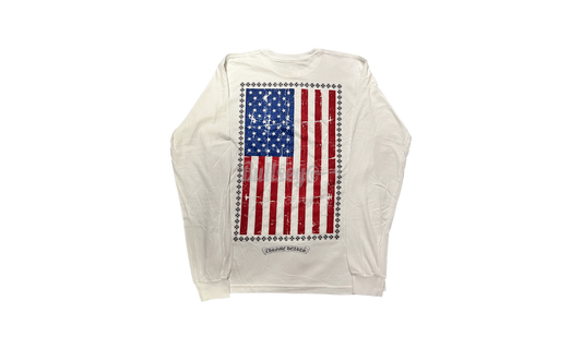 Chrome Hearts USA Flag White Longsleeve T-Shirt-Bullseye Sneaker Boutique