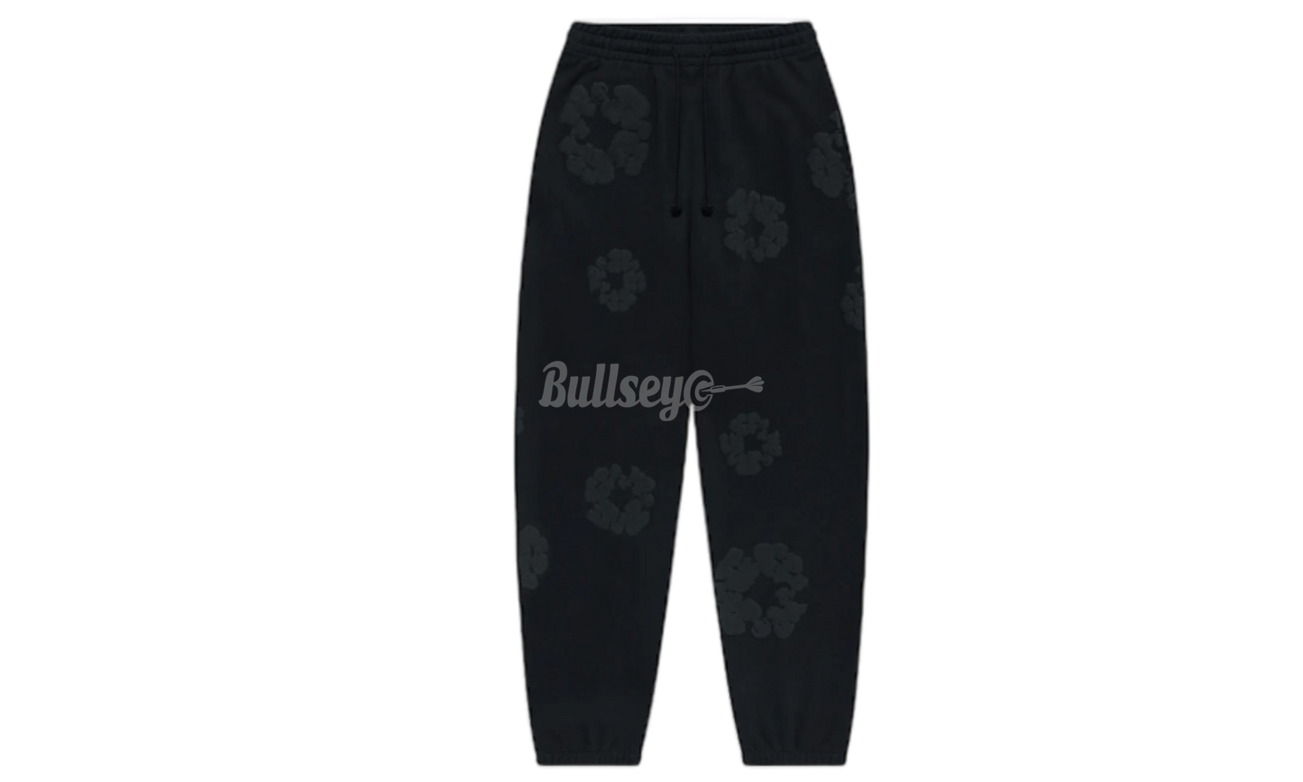 Denim Tears The Cotton Wreath Mono Black Sweatpants