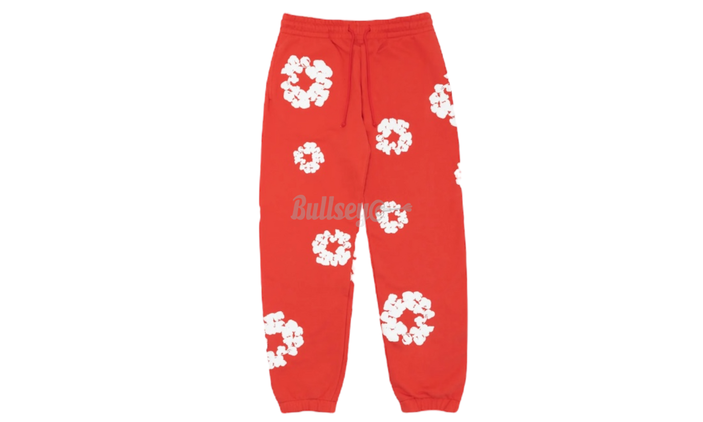 Denim Tears The Cotton Wreath Red Sweatpants-Bullseye Sneaker Boutique