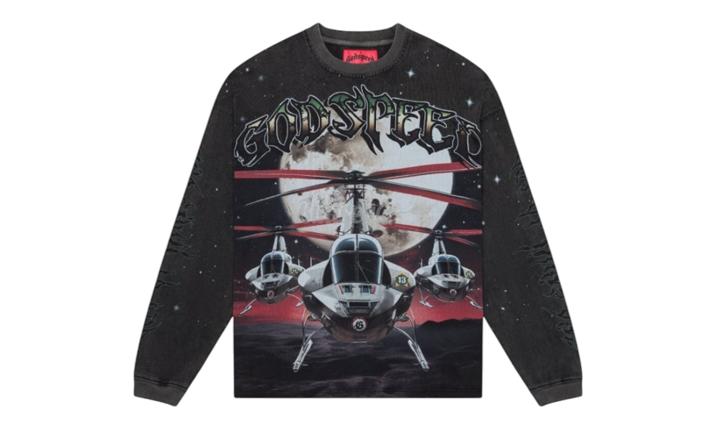 Godspeed Air Strike Black Wash Longsleeve T-Shirt-Bullseye Sneaker Boutique