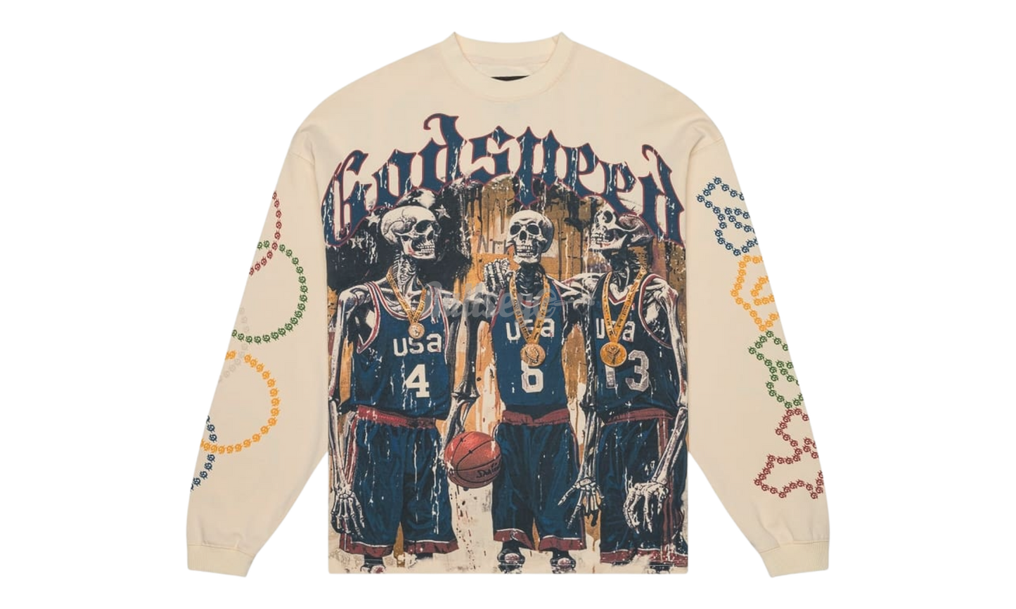 Godspeed Dream Team Wash Bone Longsleeve T-Shirt-Bullseye Sneaker Boutique