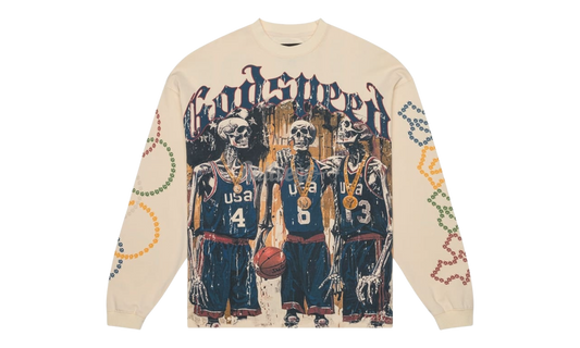 Godspeed Dream Team Wash Bone Longsleeve T-Shirt-Bullseye Sneaker Boutique