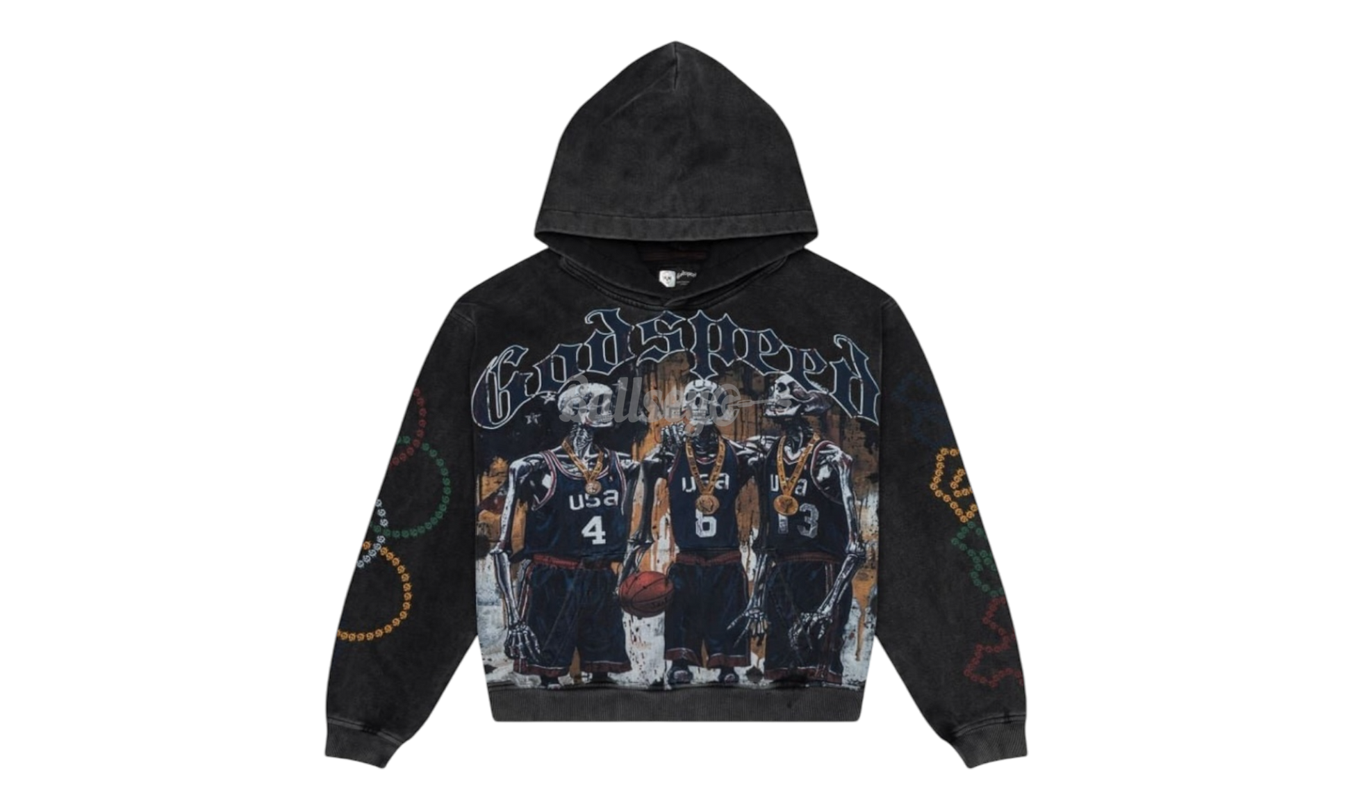 Godspeed Dream Team Washed Black Hoodie-Bullseye Sneaker Boutique