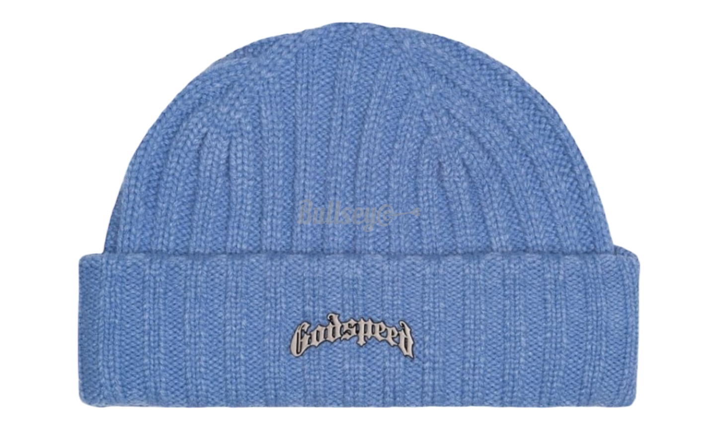 Godspeed OG Logo Emblem Frosted Blue Beanie-Bullseye Sneaker Boutique