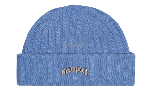 Godspeed OG Logo Emblem Frosted Blue Beanie-Bullseye Sneaker Boutique