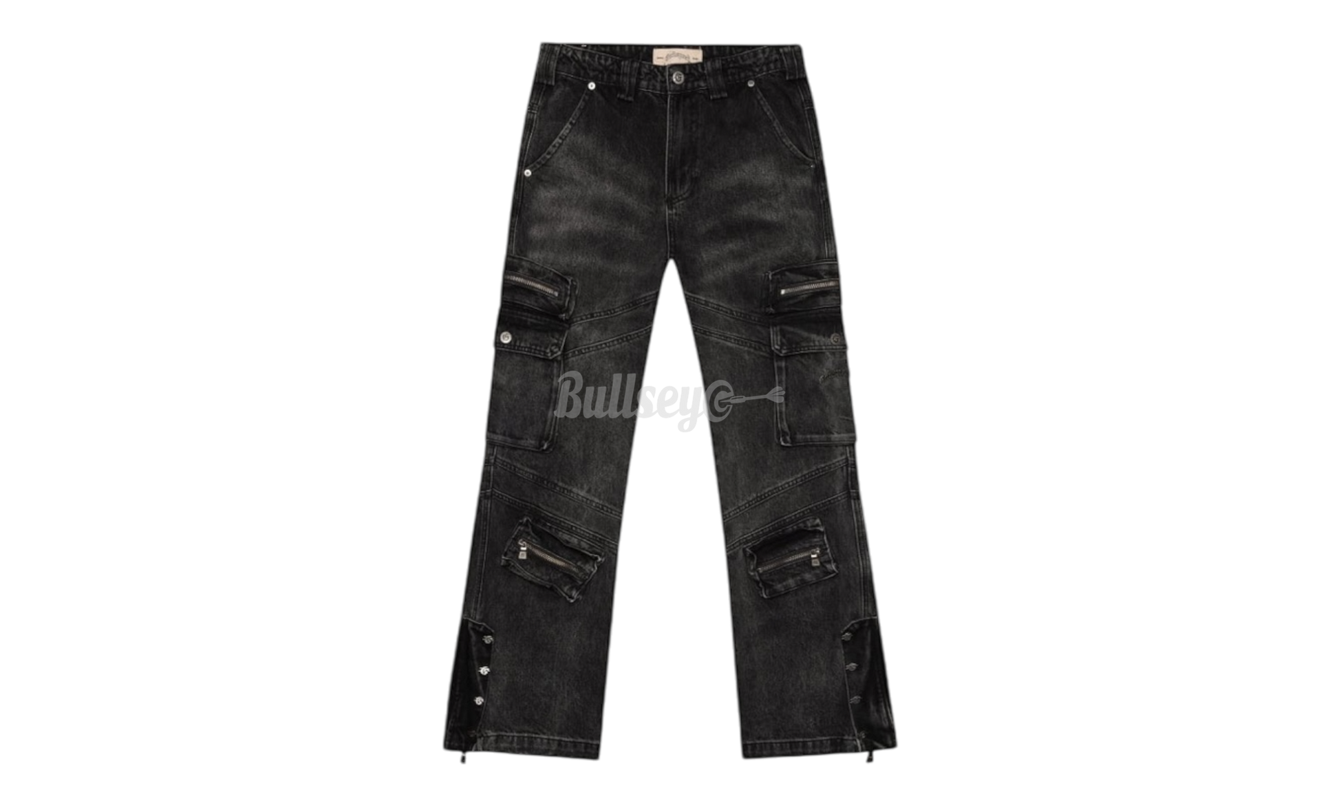 Godspeed Rockstar Flare Black Washed Cargo Pants-Bullseye Sneaker Boutique