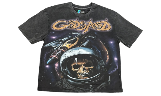 Godspeed Space Traveler Washed Black T-Shirt-Bullseye Sneaker Boutique