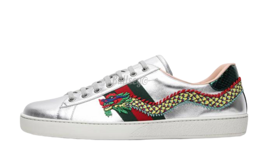 Gucci Ace Embroidered Sneaker "Silver Dragon" (PreOwned) (No Box)-Bullseye Sneaker Boutique