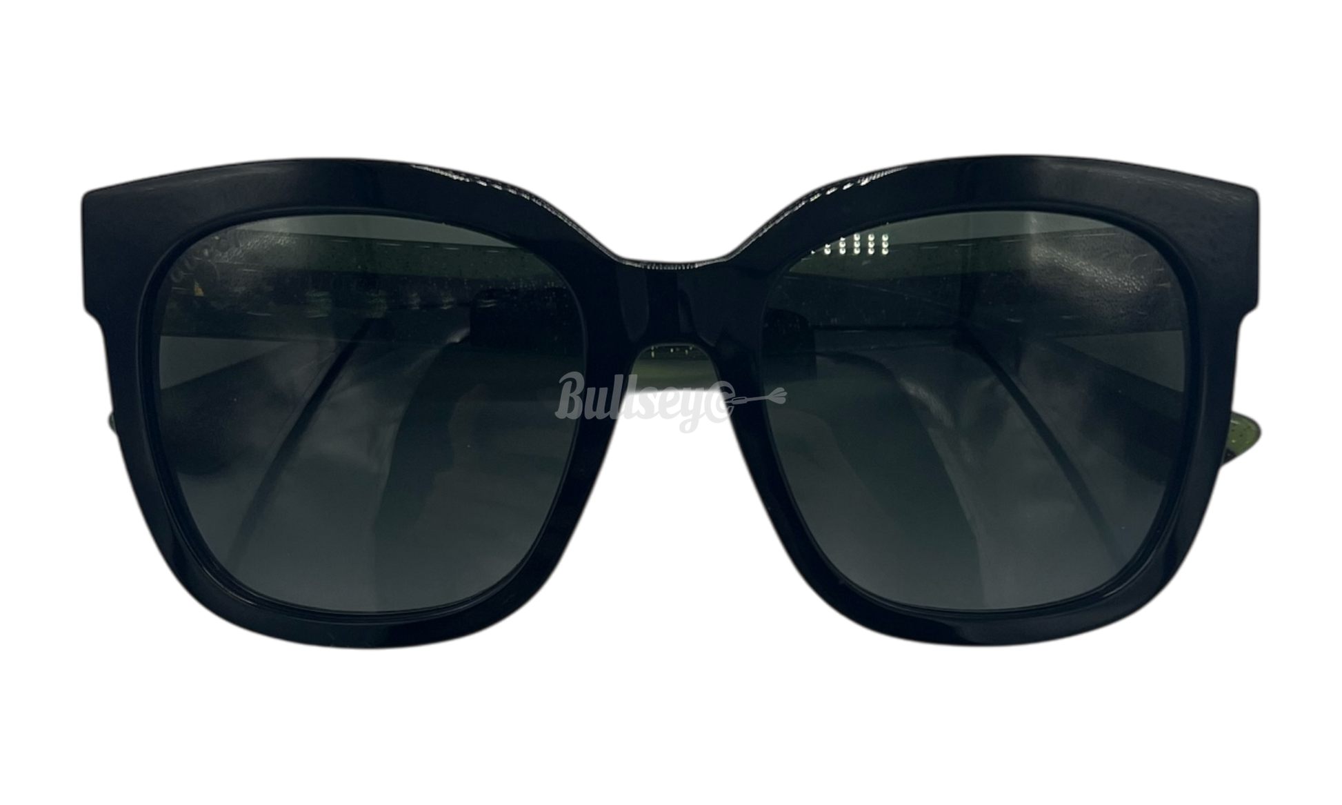 Gucci Web-Stripe Square-Frame Sunglasses (PreOwned)-Bullseye Sneaker Boutique