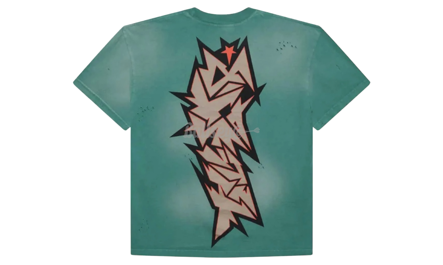 Hellstar Crack Paint Green T-Shirt