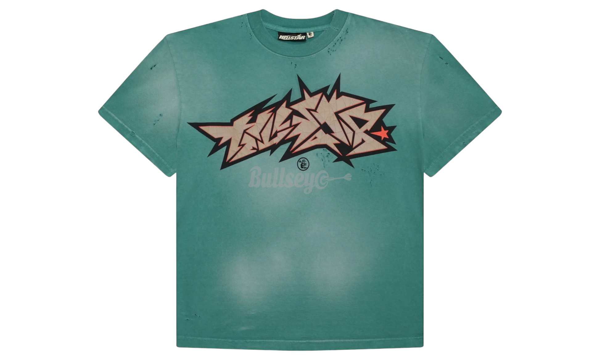 Hellstar Crack Paint Green T-Shirt-Bullseye Sneaker Boutique