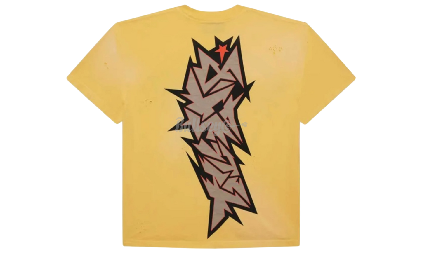 Hellstar Crack Paint Yellow T-Shirt