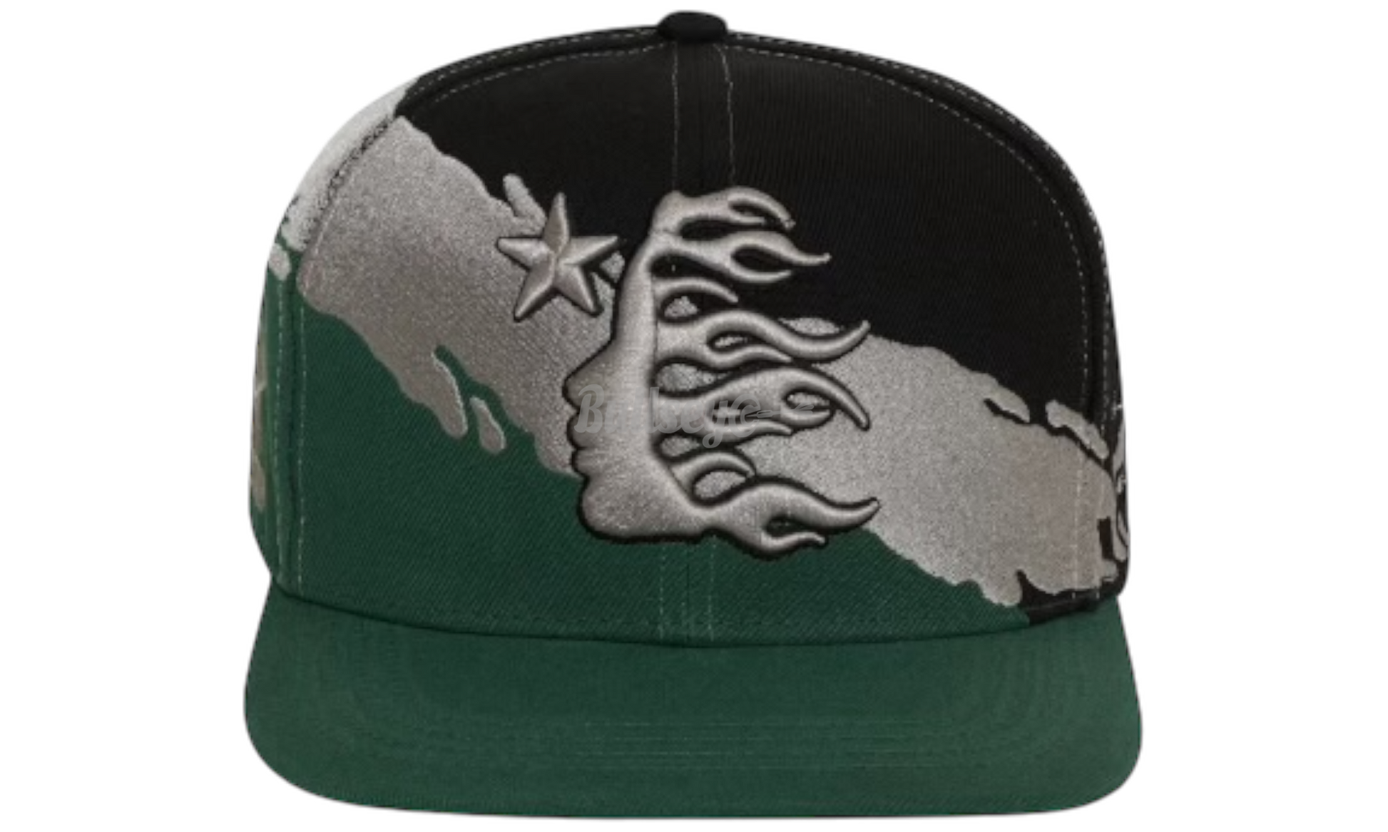 Hellstar Green/Black Paintbrush Snapback Hat-Bullseye Sneaker Boutique