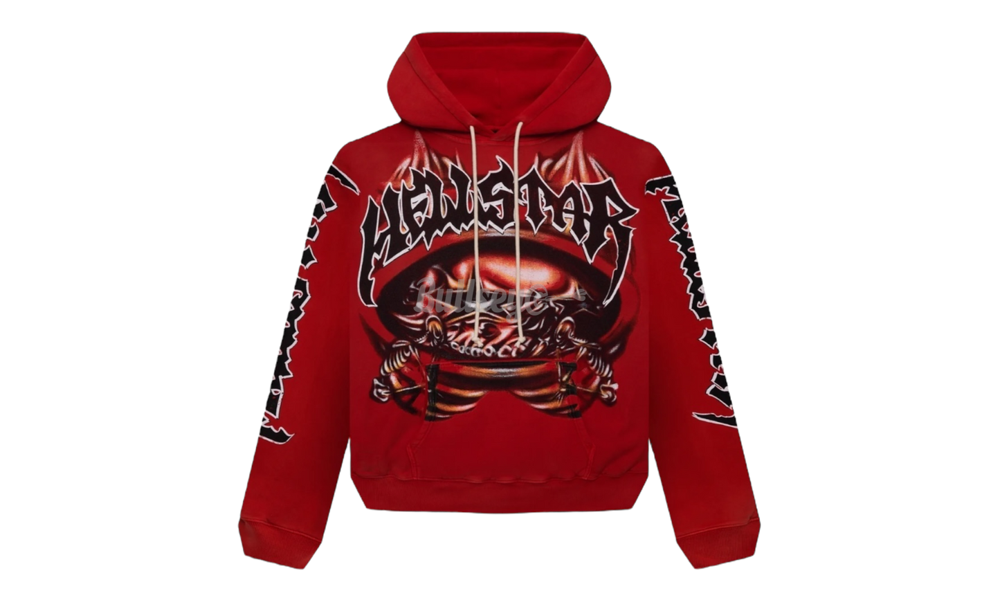 Hellstar Halloween Skeleton Airbrushed Red Hoodie (PreOwned)-Bullseye Sneaker Boutique