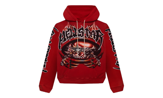 Hellstar Halloween Skeleton Airbrushed Red Hoodie (PreOwned)-Bullseye Sneaker Boutique