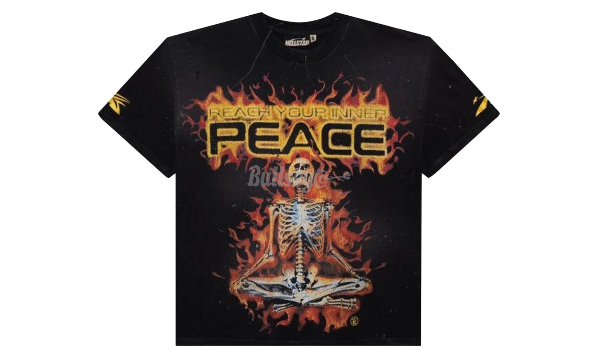 Hellstar Reach Your Inner Peace Fire Black T-Shirt-Bullseye Sneaker Boutique