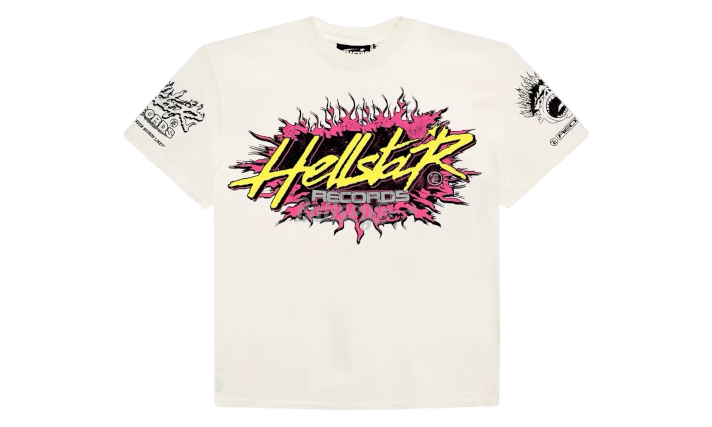 Hellstar Records White T-Shirt-Bullseye Sneaker Boutique