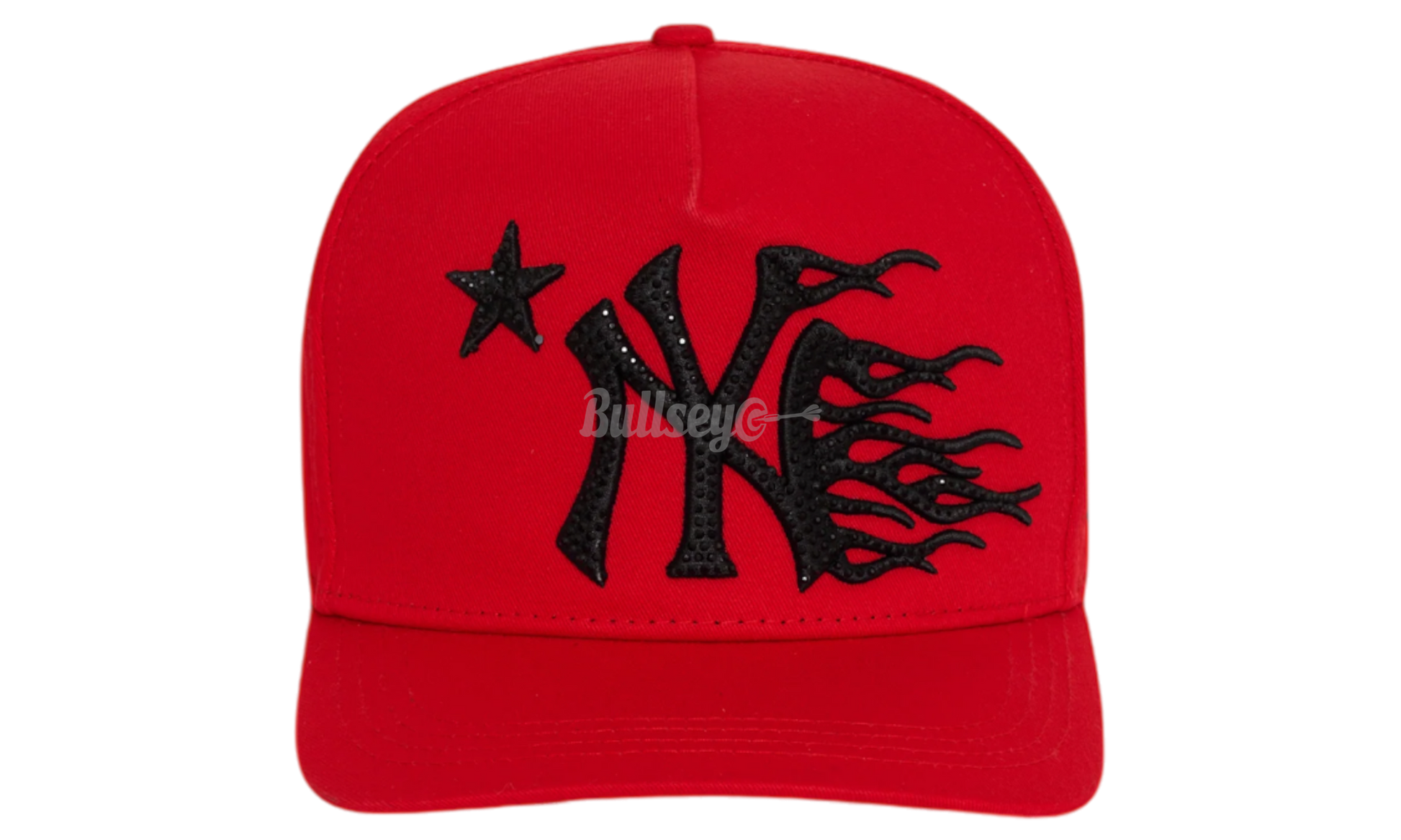 Hellstar Studios NY Red/Black Rhinestone Snapback-Bullseye Sneaker Boutique