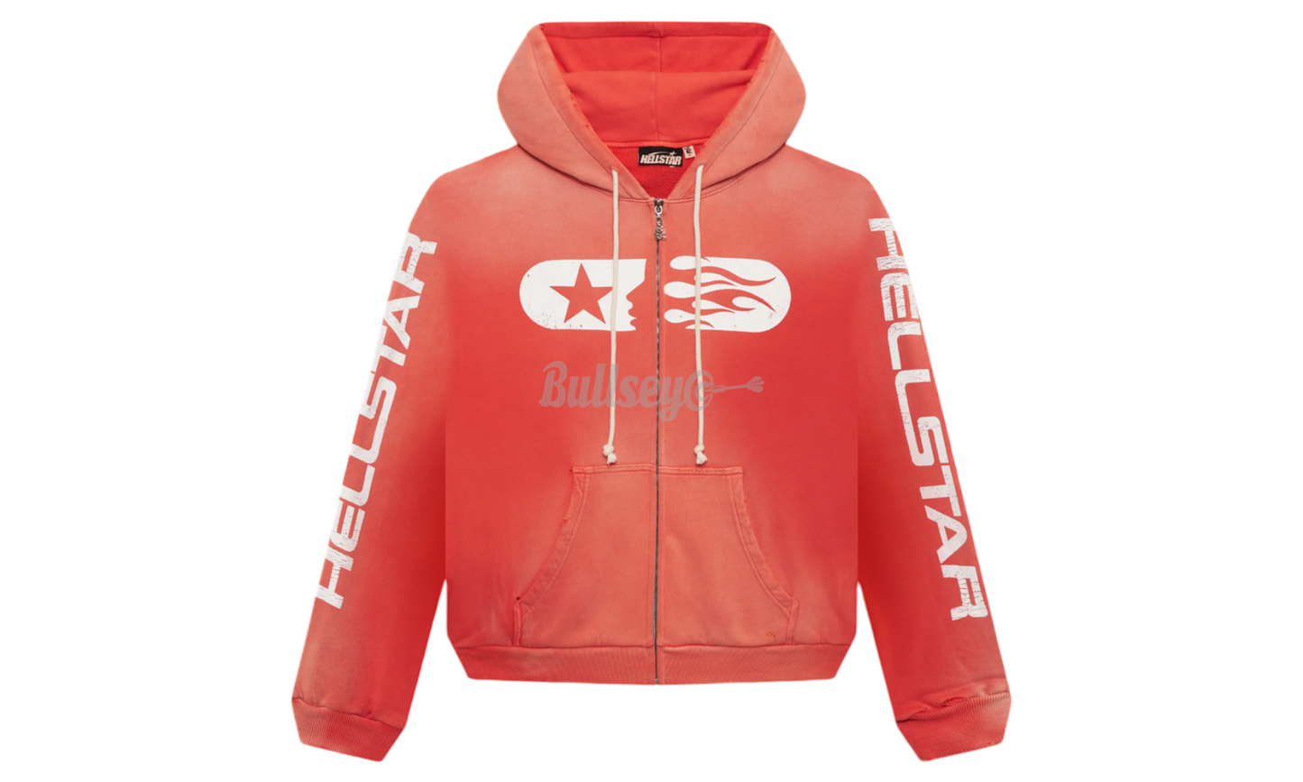 Hellstar Studios Red Zip-Up Hoodie-Bullseye Sneaker Boutique