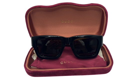 Gucci Mens Rectangular-Frame Sunglasses (PreOwned)