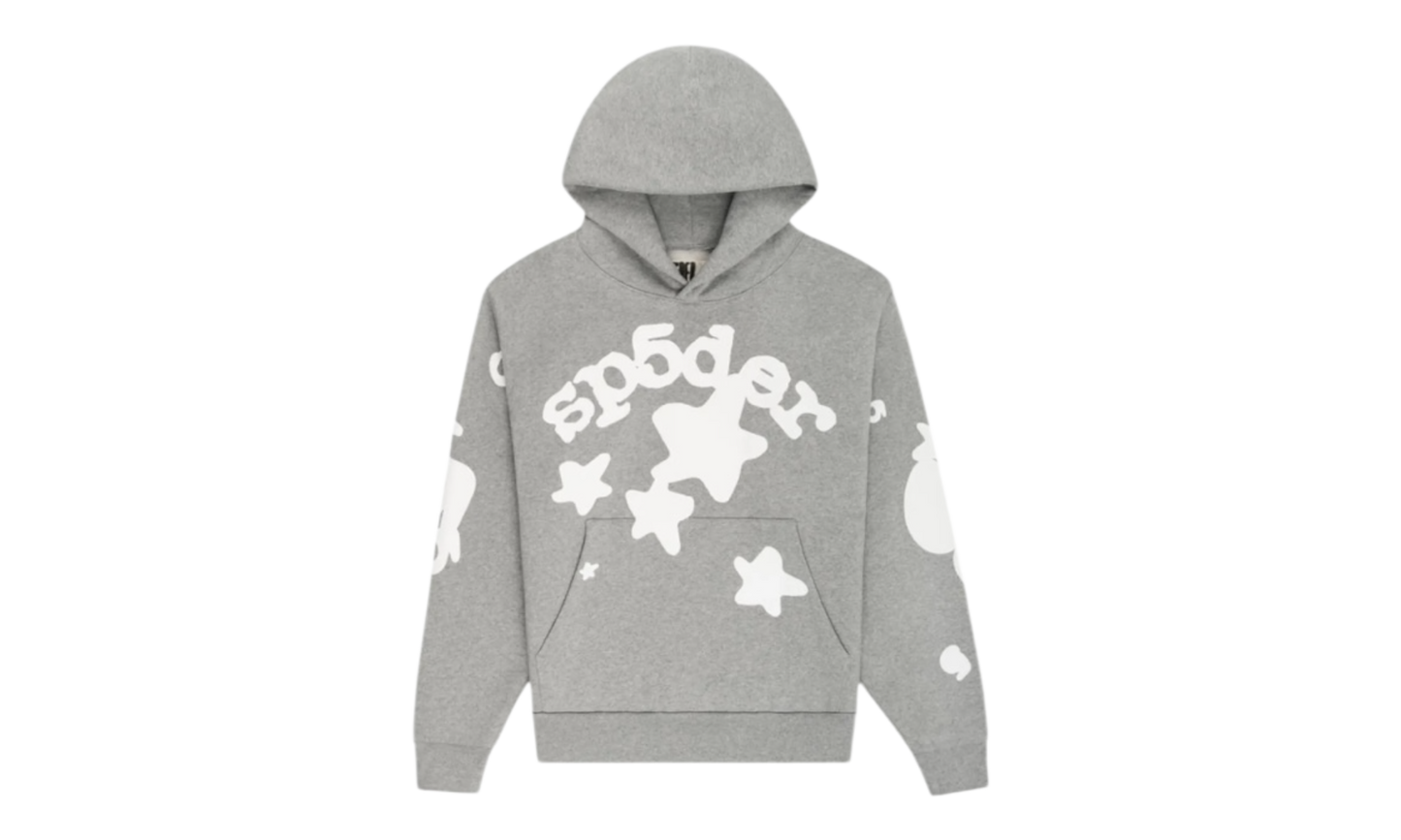 Sp5der Beluga Heather Grey Hoodie