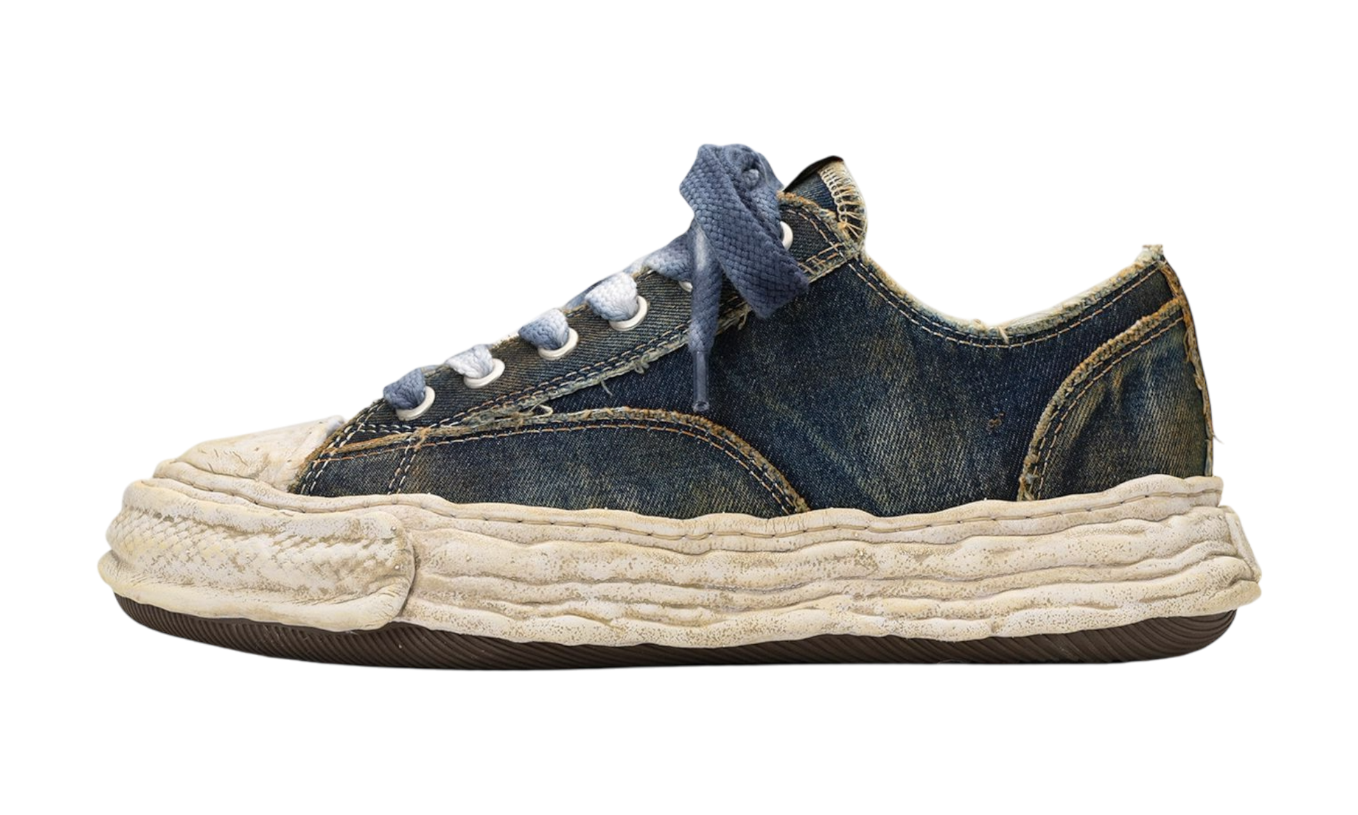 Maison Mihara Yasuhiro Peterson 23 OG Sole Blue Washed Denim Low-Bullseye Sneaker Boutique