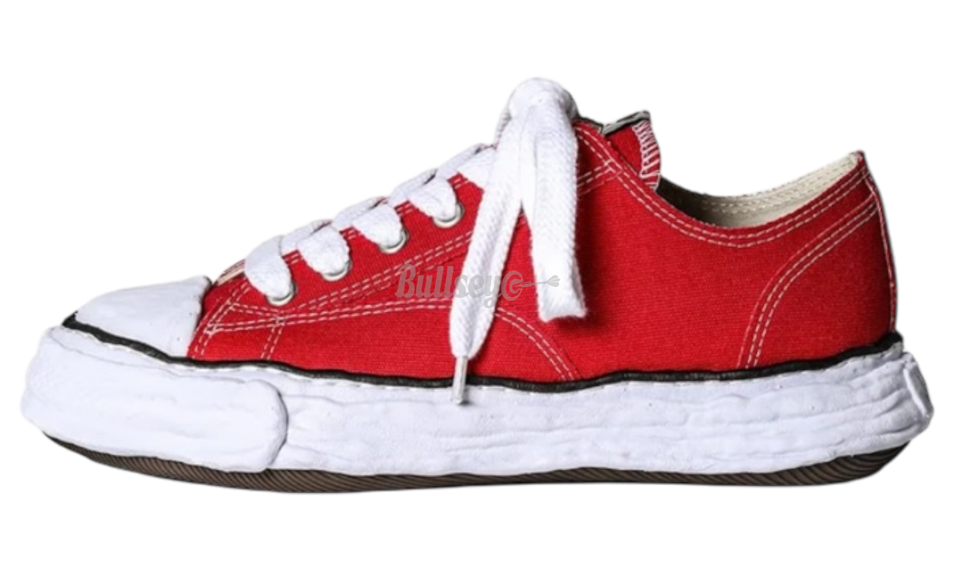 Maison Mihara Yasuhiro Peterson 23 OG Sole Red Canvas Low-Bullseye Sneaker Boutique