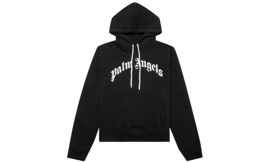 Palm Angels Curved Logo "Black/White" Hoodie-Bullseye Sneaker Boutique