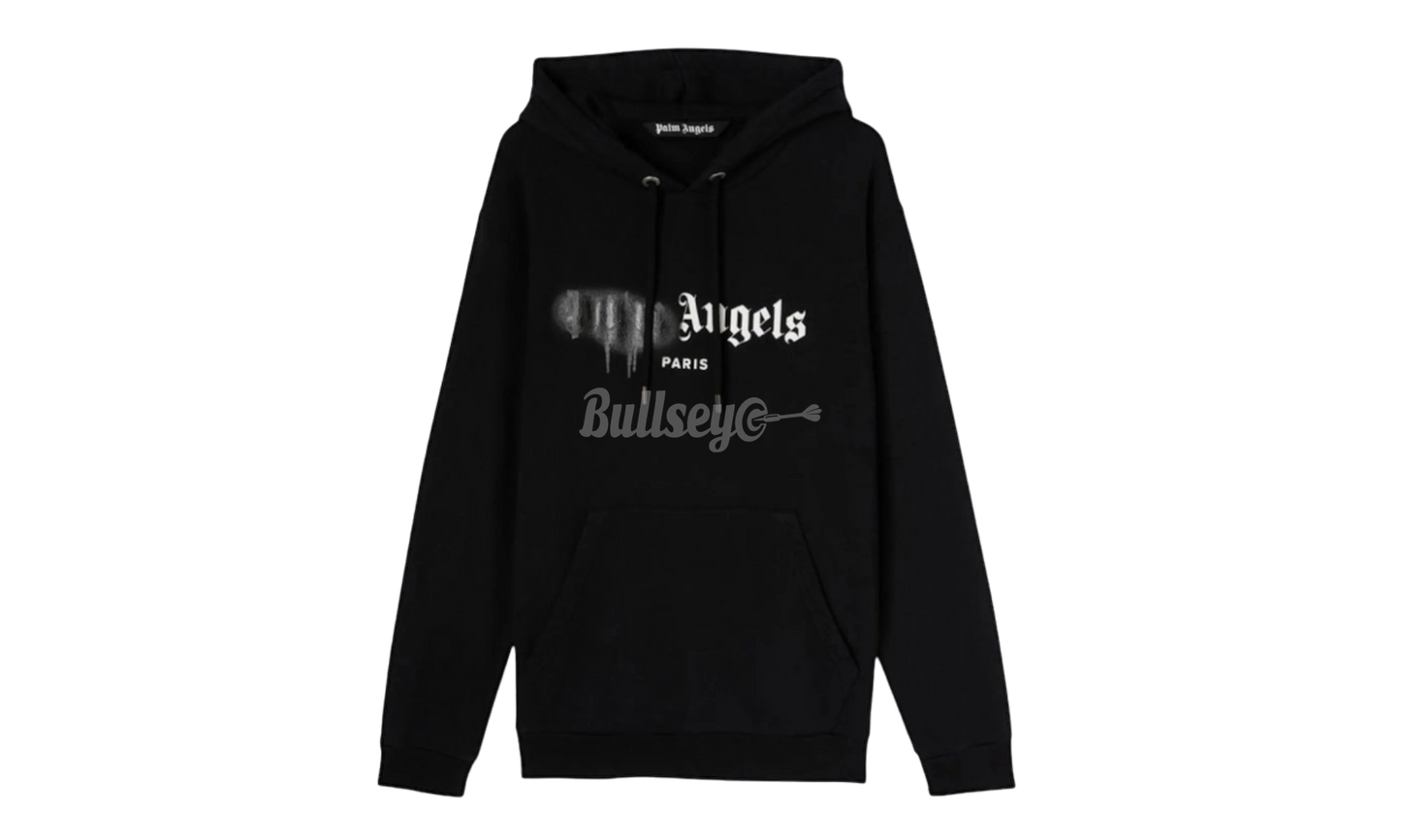 Palm Angels Paris Sprayed Black Hoodie-Bullseye Sneaker Boutique