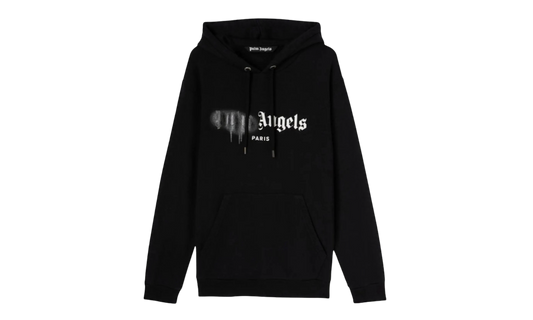 Palm Angels Paris Sprayed Black Hoodie-Bullseye Sneaker Boutique