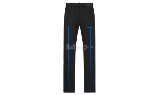 RTA Bryant Black Blue Long Cross Skinny Jeans