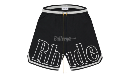 Rhude Court Black Shorts-Bullseye Sneaker Boutique