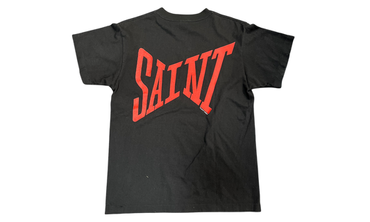 Saint Michael Logo Black T-Shirt (PreOwned)-Bullseye Sneaker Boutique